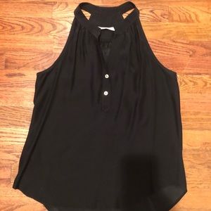Black Silk Halter like Top
